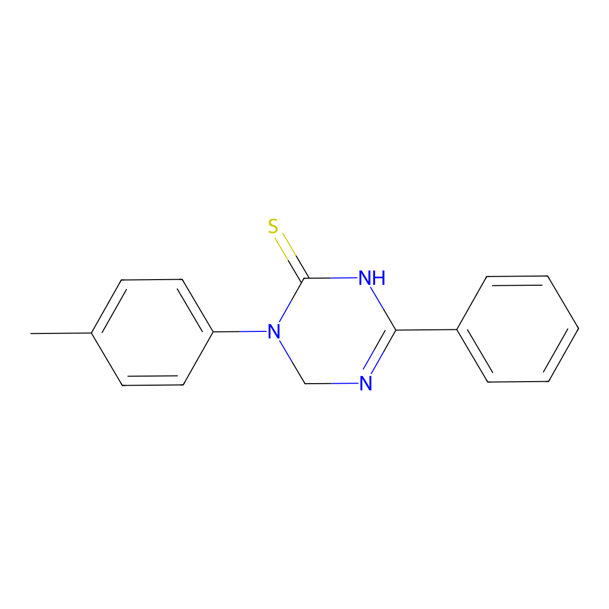 3-(4-Methylphenyl)-6-phenyl-1,4-dihydro-1,3,5-triazine-2-thione molecular structure, CAS 173276-46-5
