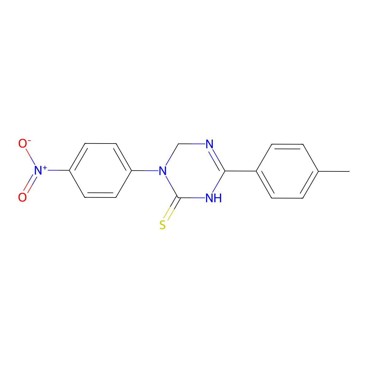 6-(4-Methylphenyl)-3-(4-nitrophenyl)-1,4-dihydro-1,3,5-triazine-2-thione molecular structure, CAS 173276-51-2