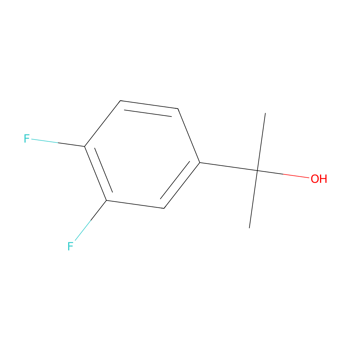 2-(3,4-Difluorophenyl)propan-2-ol molecular structure, CAS 173276-80-7