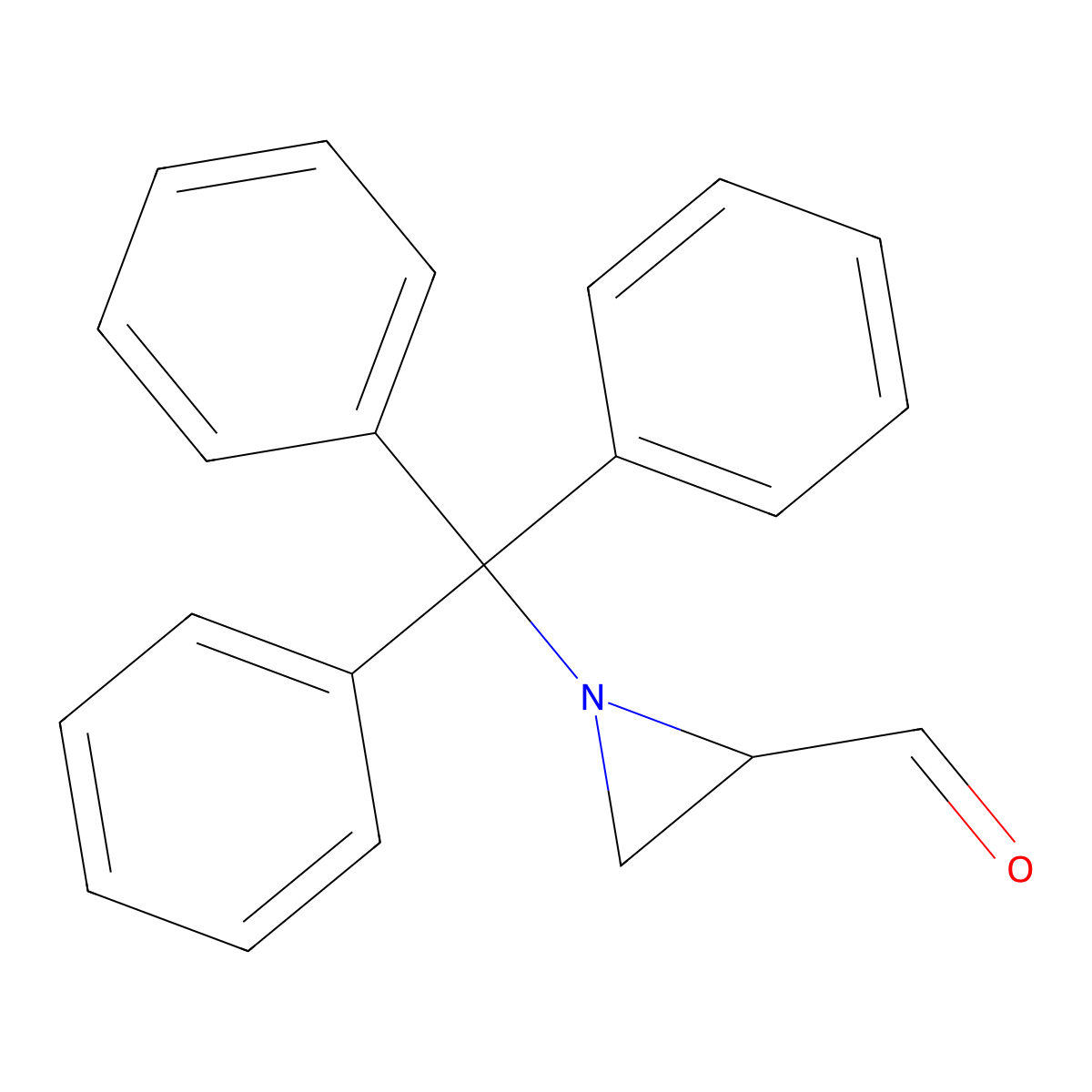 1-(Triphenylmethyl)aziridine-2-carbaldehyde molecular structure, CAS 173277-15-1