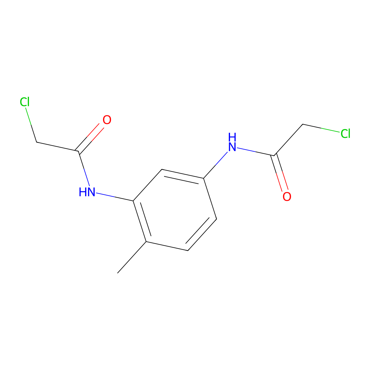 2-chloro-N-[5-(2-chloroacetylamino)-2-methylphenyl]acetamide molecular structure, CAS 17328-17-5