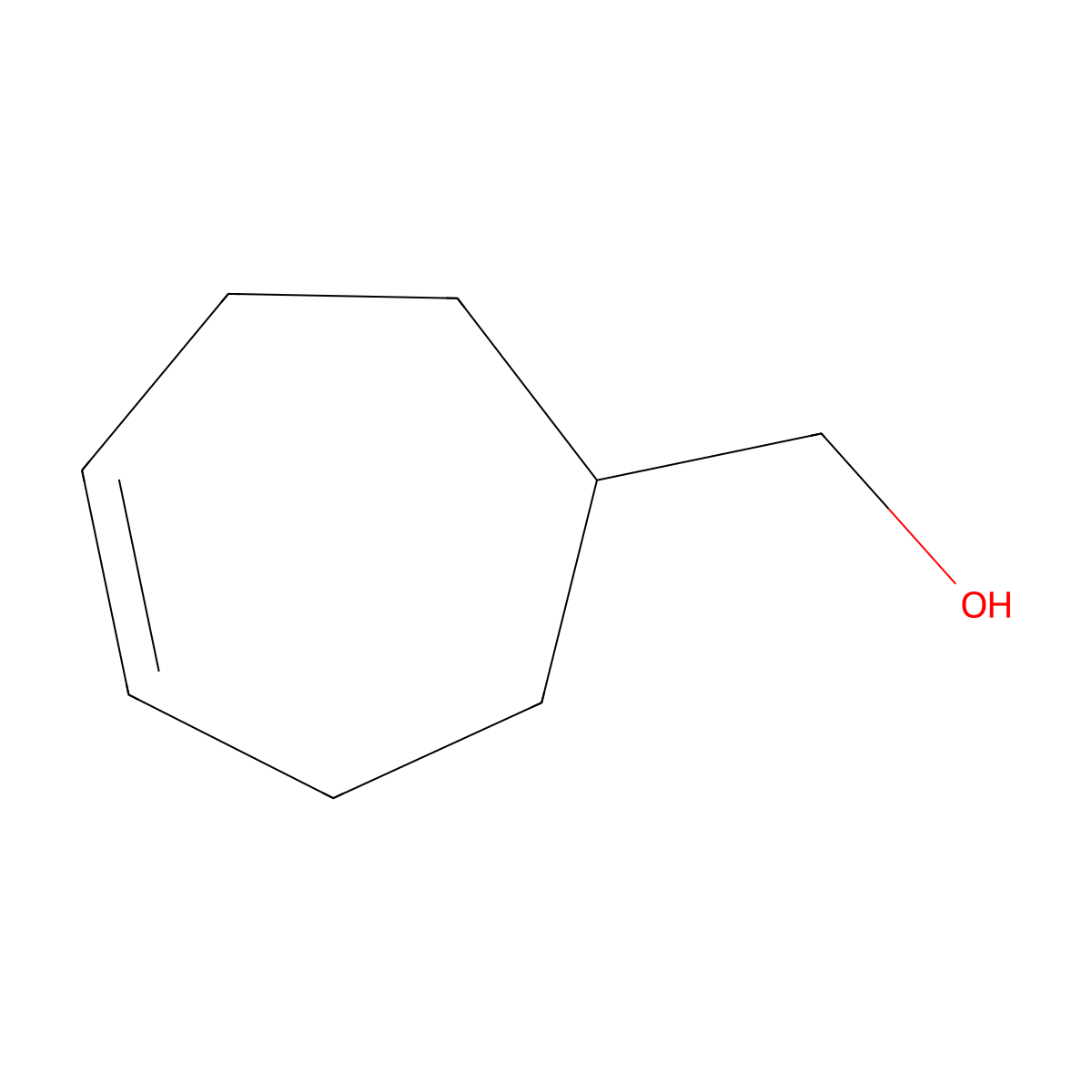 4-Cycloheptene-1-methanol molecular structure, CAS 17328-87-9