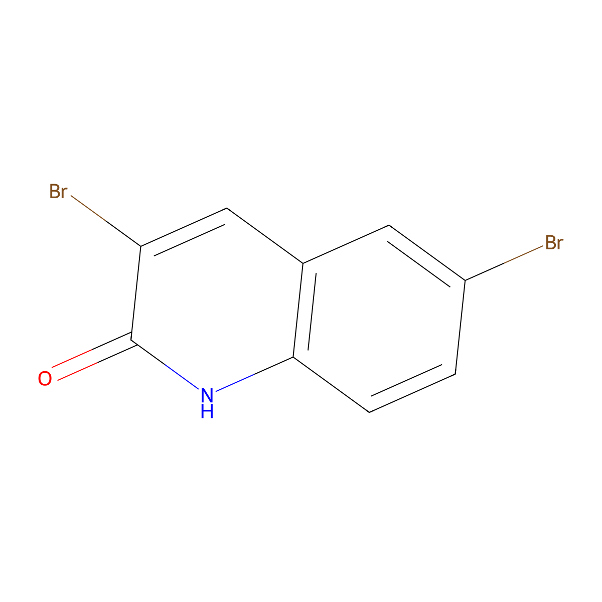 3,6-Dibromoquinolin-2(1h)-one molecular structure, CAS 173282-29-6