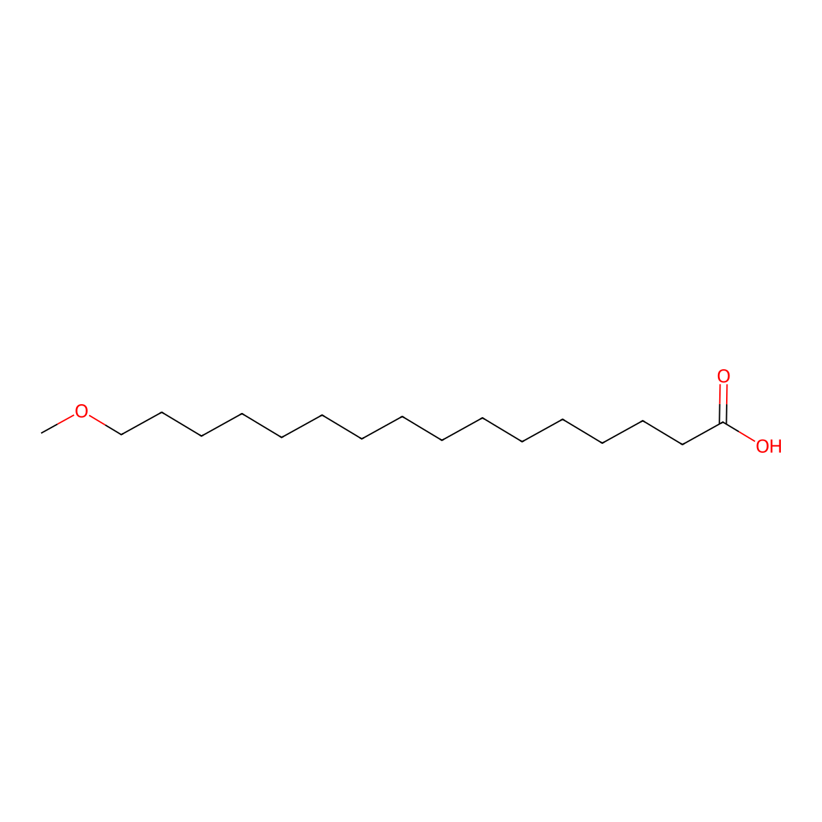16-Methoxyhexadecanoic acid molecular structure, CAS 173288-96-5