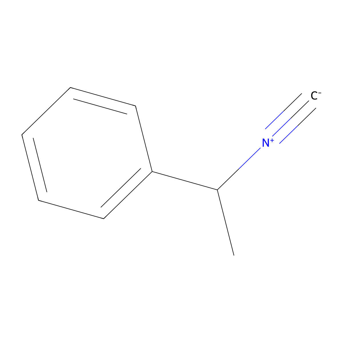 (1-Isocyanoethyl)benzene molecular structure, CAS 17329-20-3