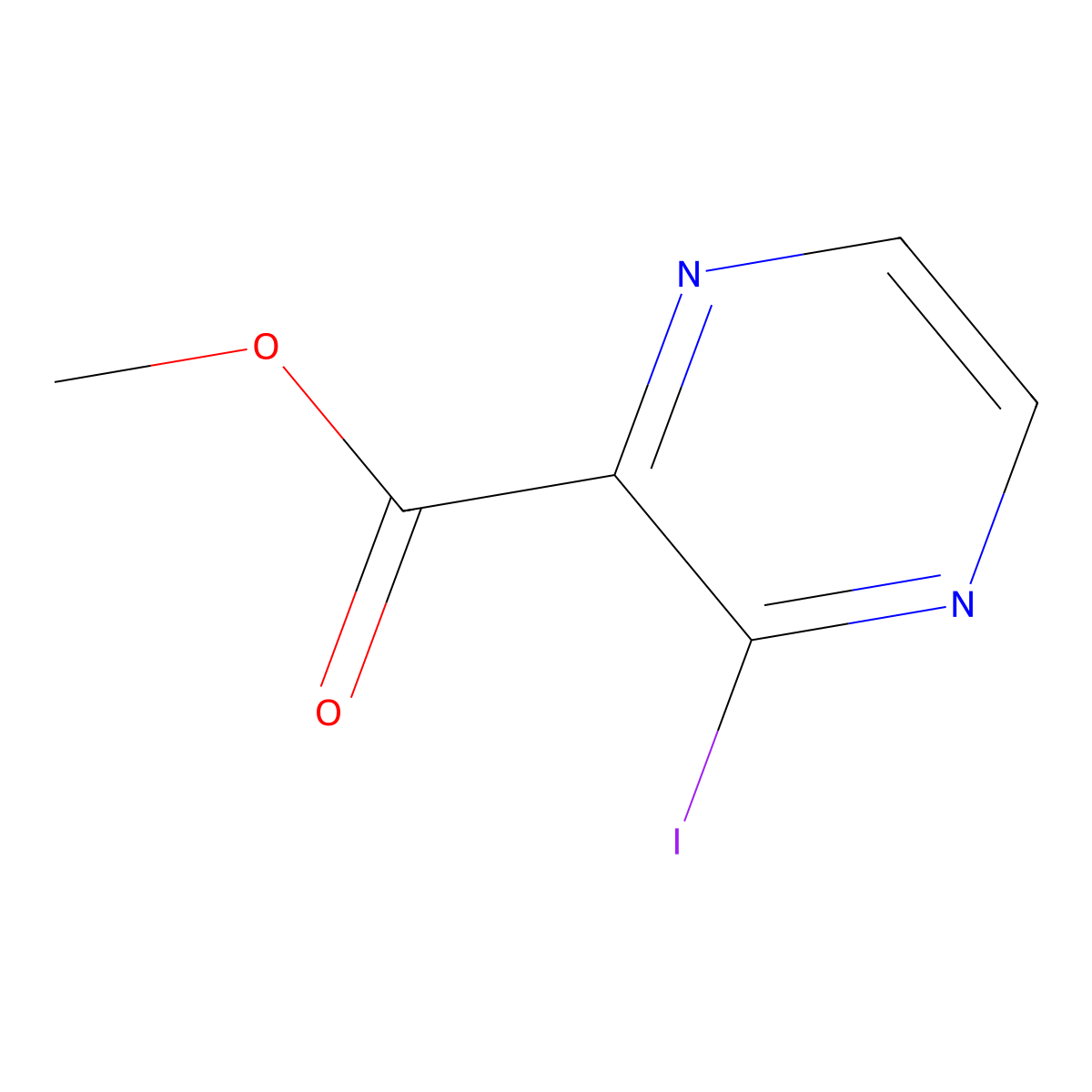 Methyl 3-iodopyrazine-2-carboxylate molecular structure, CAS 173290-17-0