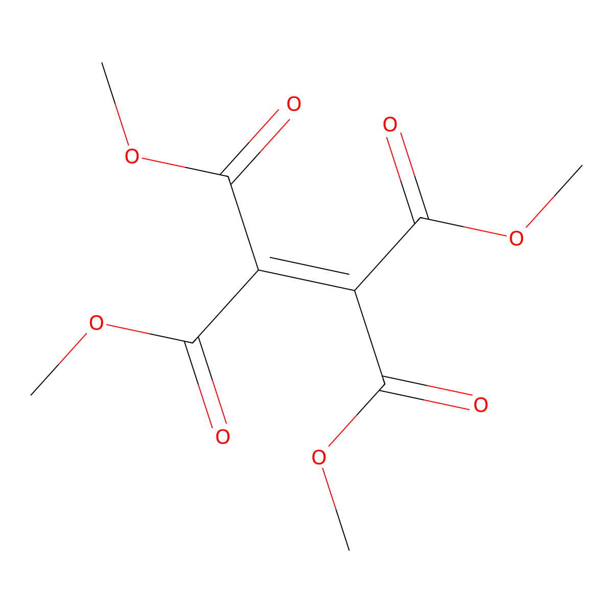 Tetramethyl ethylenetetracarboxylate molecular structure, CAS 1733-15-9