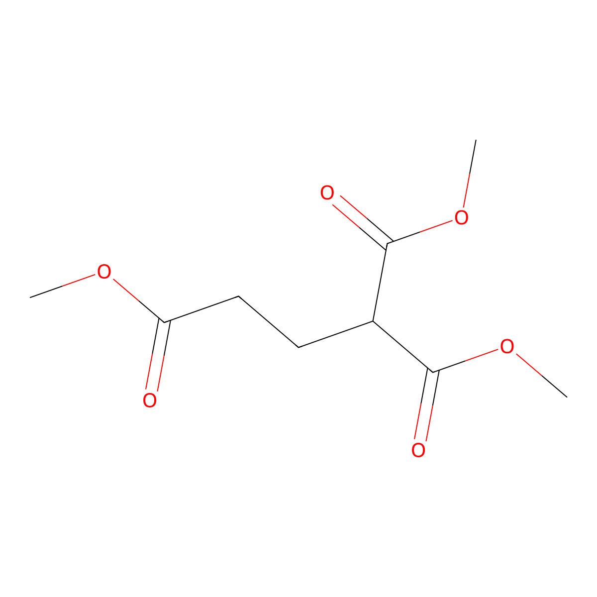 1,1,3-Propanetricarboxylic acid, 1,1,3-trimethyl ester molecular structure, CAS 1733-16-0