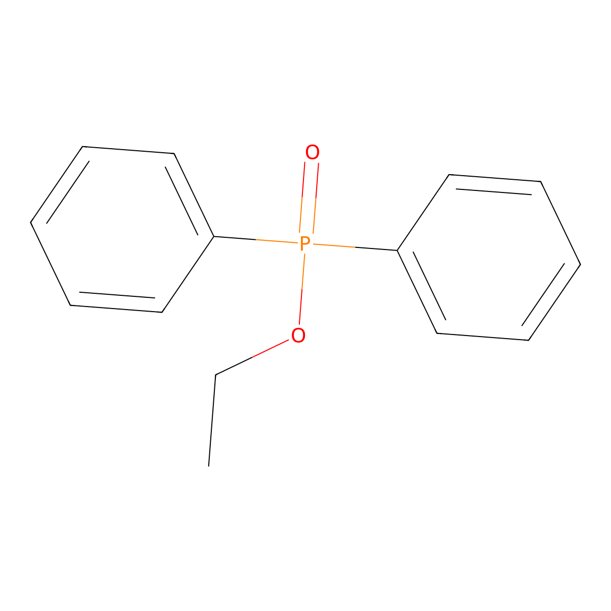Ethyl diphenylphosphinate molecular structure, CAS 1733-55-7