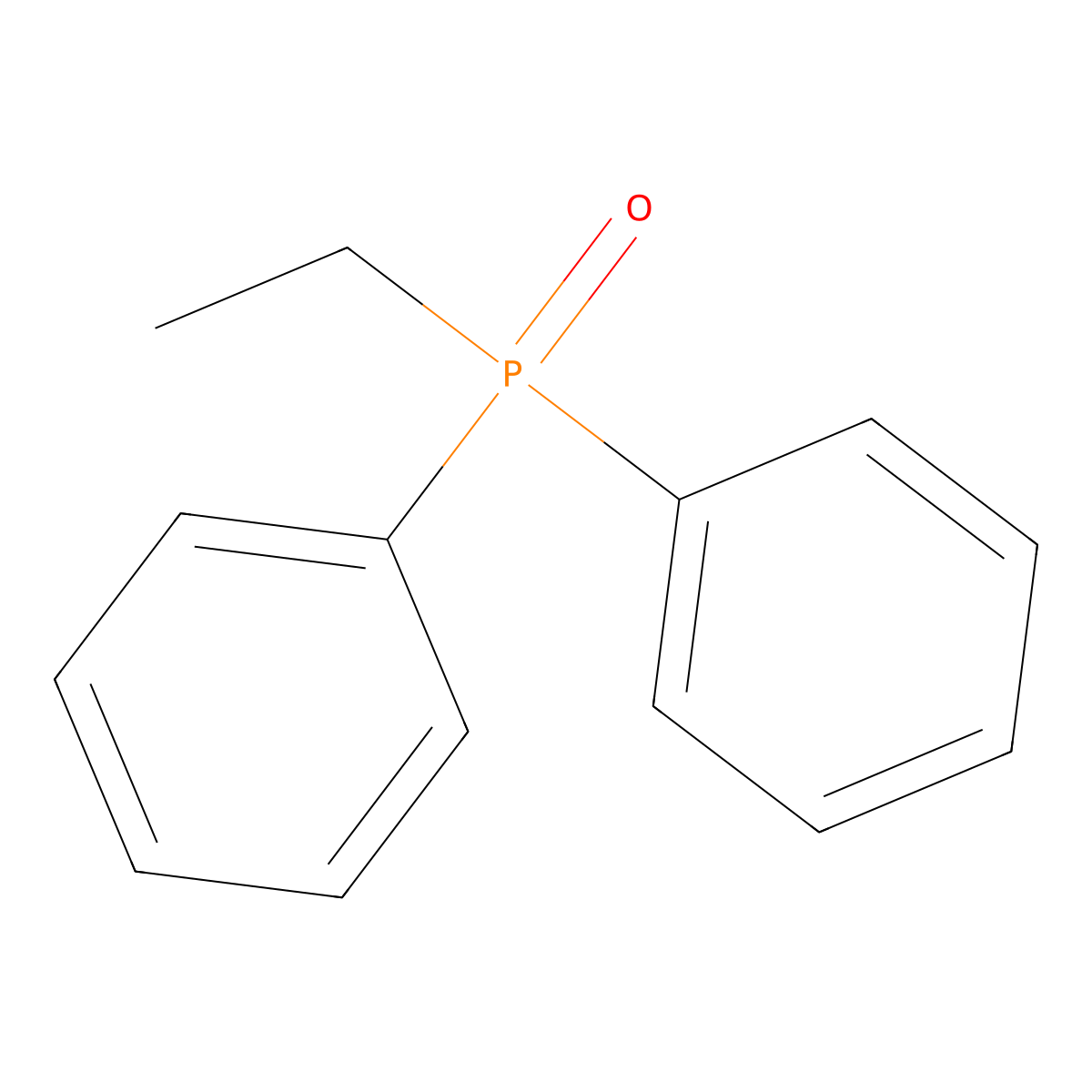 Ethyldiphenylphosphine oxide molecular structure, CAS 1733-57-9