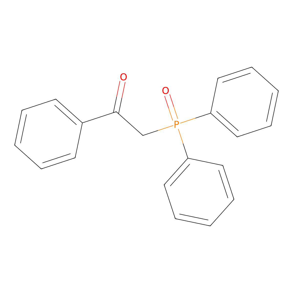 2-(Diphenylphosphinyl)-1-phenylethanone molecular structure, CAS 1733-58-0