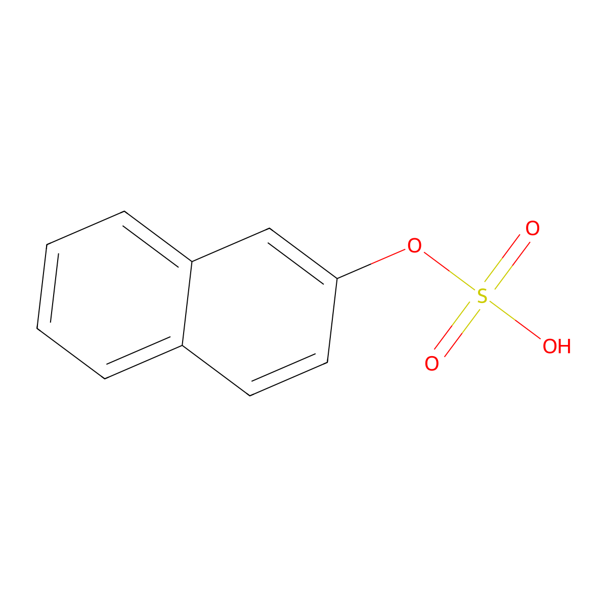 2-Naphthyl sulfate molecular structure, CAS 1733-89-7