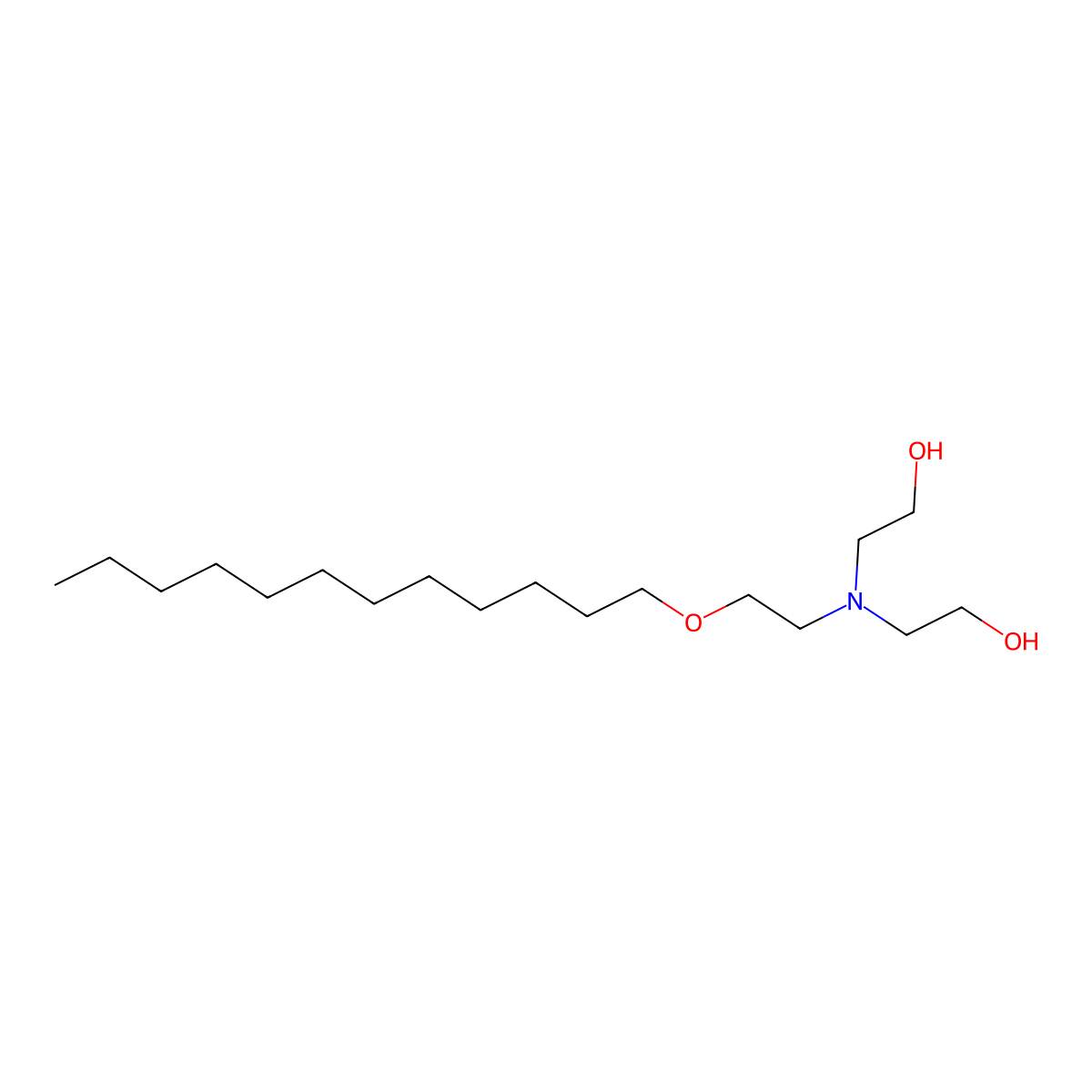 2,2'-((2-(Dodecyloxy)ethyl)imino)bis(ethanol) molecular structure, CAS 1733-93-3