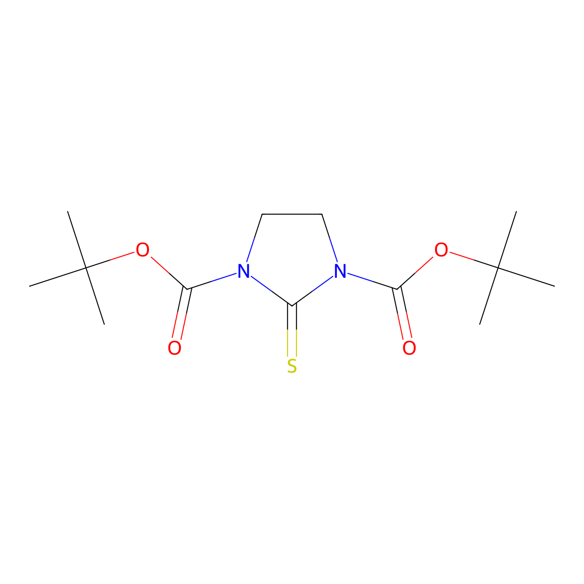 1,3-Di-tert-butyl 2-sulfanylideneimidazolidine-1,3-dicarboxylate molecular structure, CAS 173300-83-9
