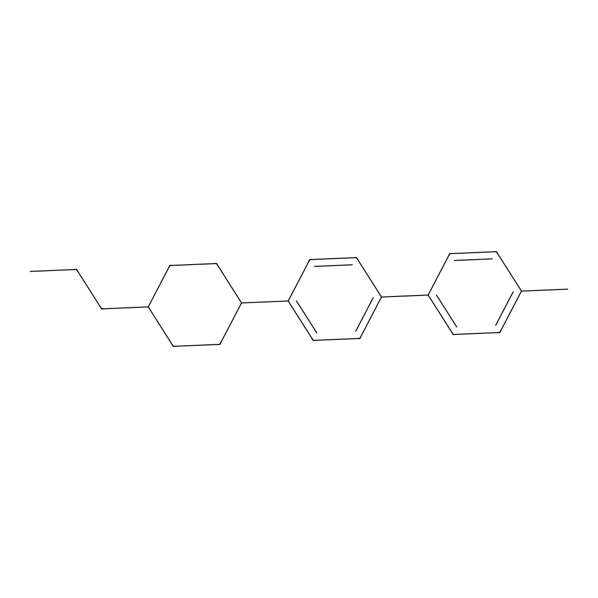 Rel-4-methyl-4'-((1s,4r)-4-propylcyclohexyl)-1,1'-biphenyl molecular structure, CAS 173306-43-9