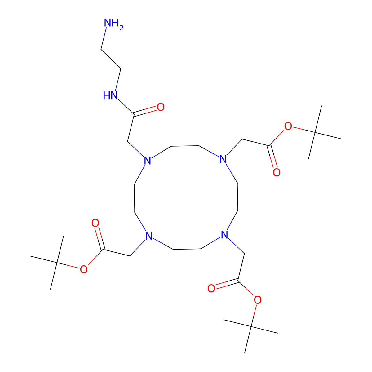 2-Aminoethyl-mono-amide-DOTA-tris(tBu ester) molecular structure, CAS 173308-19-5