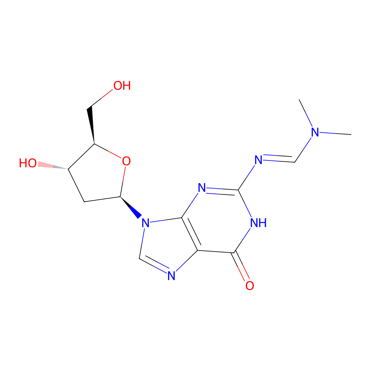 2'-Deoxy-N2-Dimethylaminomethylene-Guanosine molecular structure, CAS 17331-13-4