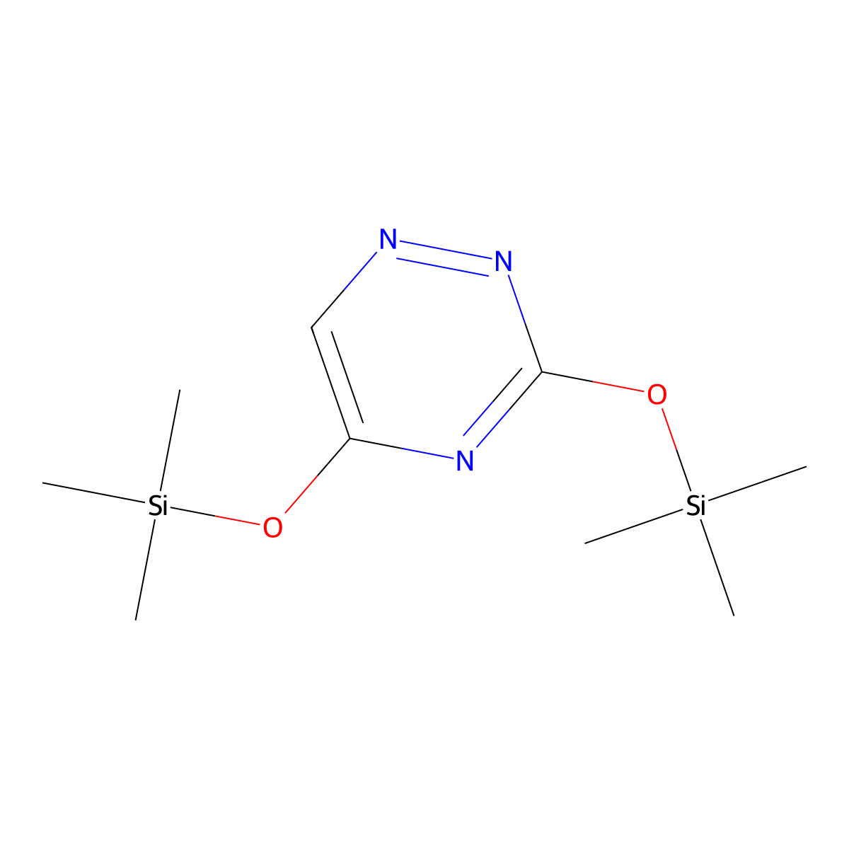1,2,4-Triazine, 3,5-bis[(trimethylsilyl)oxy]- molecular structure, CAS 17331-61-2