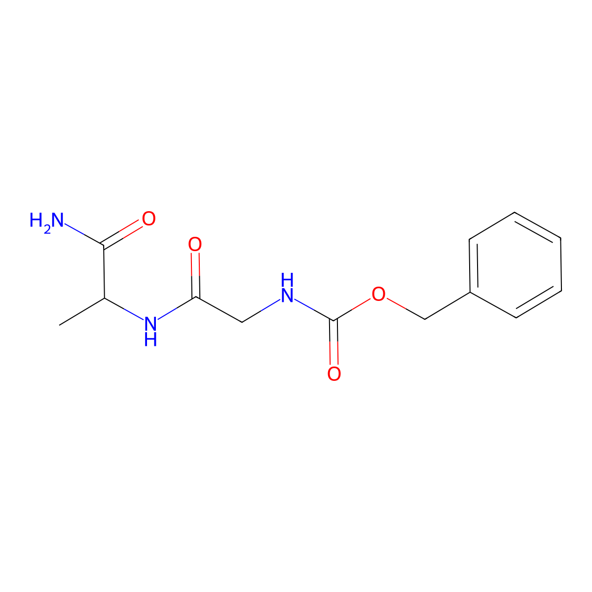 N-[(benzyloxy)carbonyl]glycylalaninamide molecular structure, CAS 17331-79-2