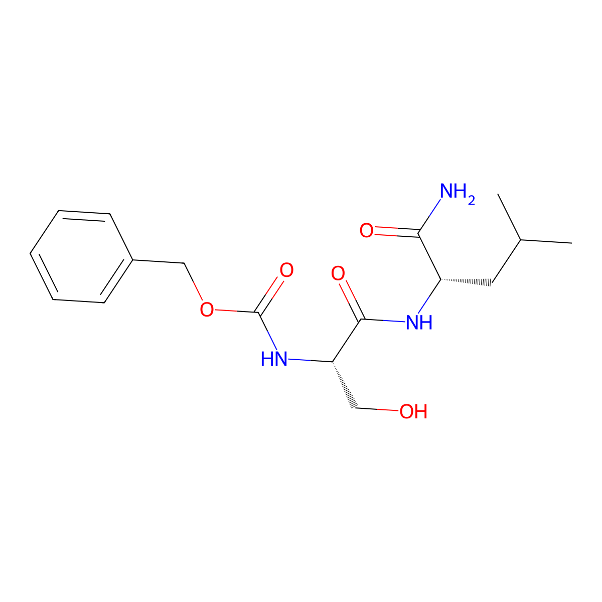 N-Benzyloxycarbonylserylleucinamide molecular structure, CAS 17331-87-2