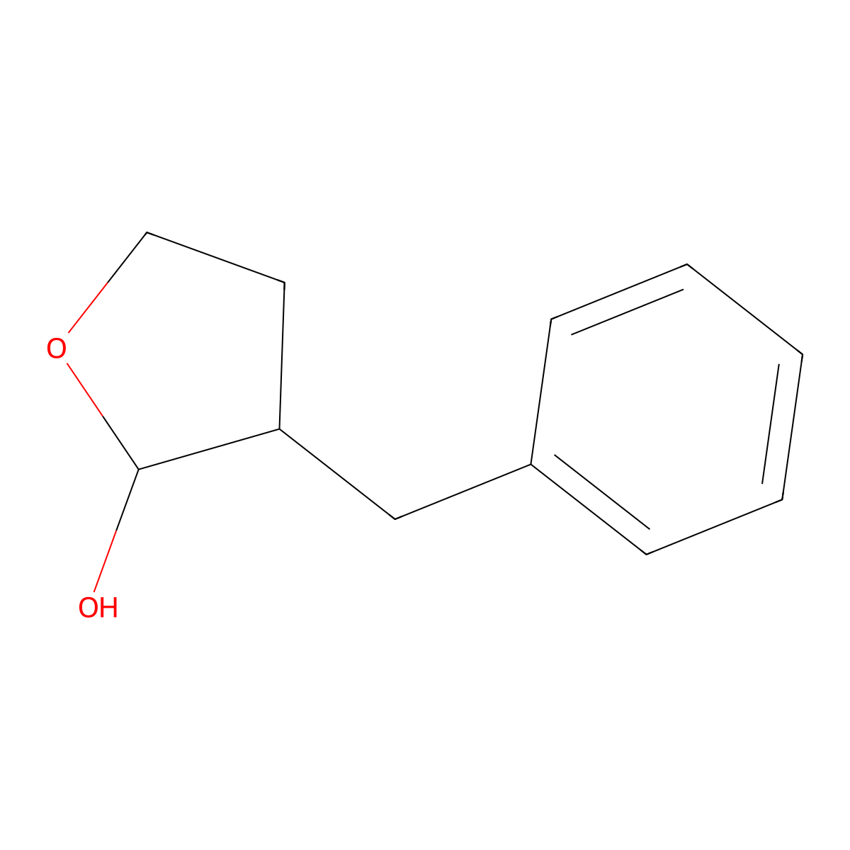 3-Benzyltetrahydrofuran-2-ol molecular structure, CAS 173310-28-6
