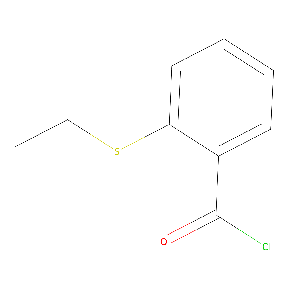 2-(Ethylthio)benzoyl chloride molecular structure, CAS 173312-15-7