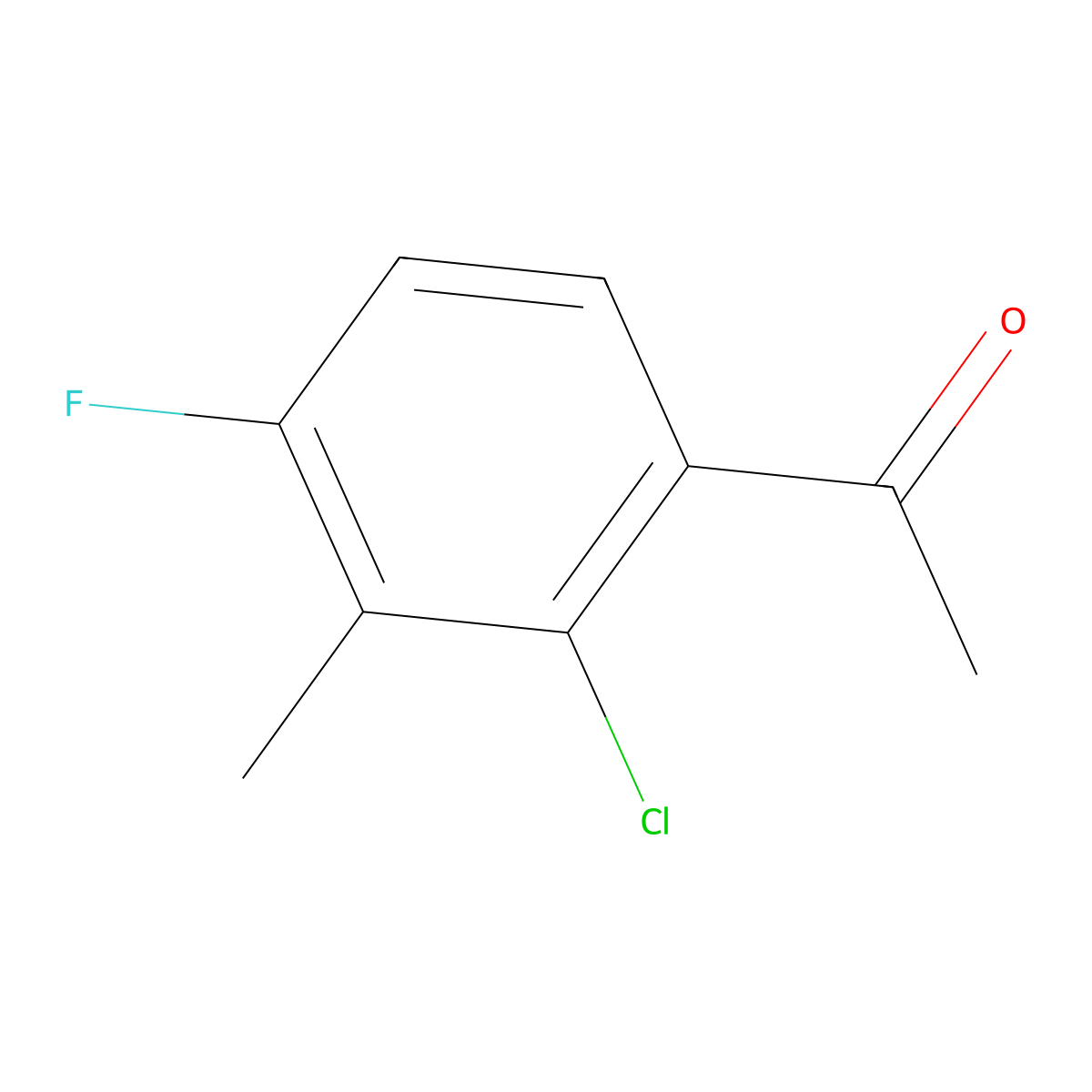 1-(2-Chloro-4-fluoro-3-methylphenyl)ethanone molecular structure, CAS 173315-53-2
