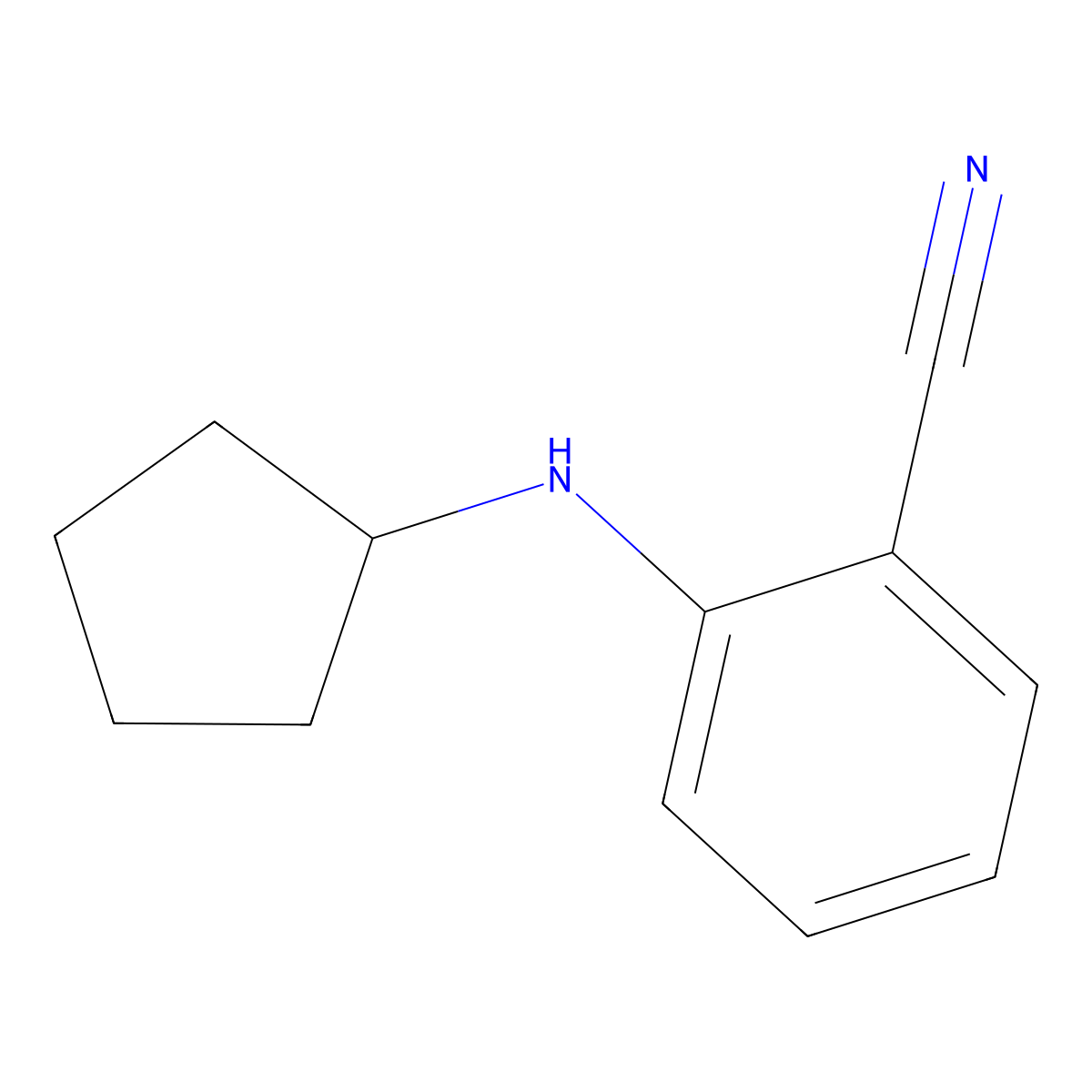 2-(Cyclopentylamino)benzonitrile molecular structure, CAS 173316-38-6