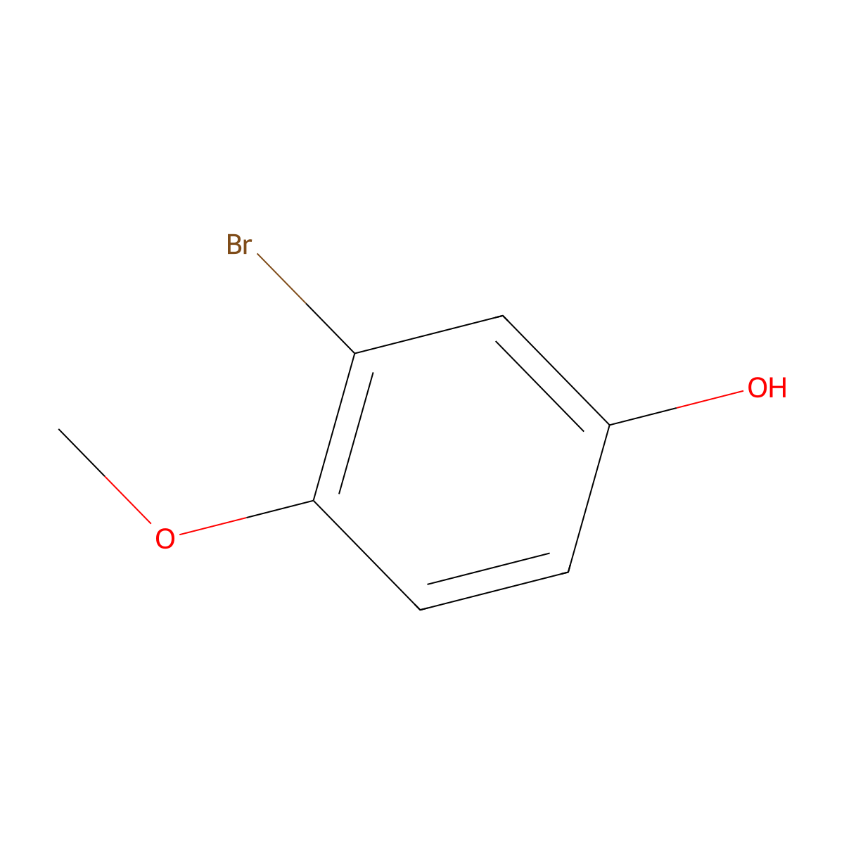 3-Bromo-4-methoxyphenol molecular structure, CAS 17332-12-6