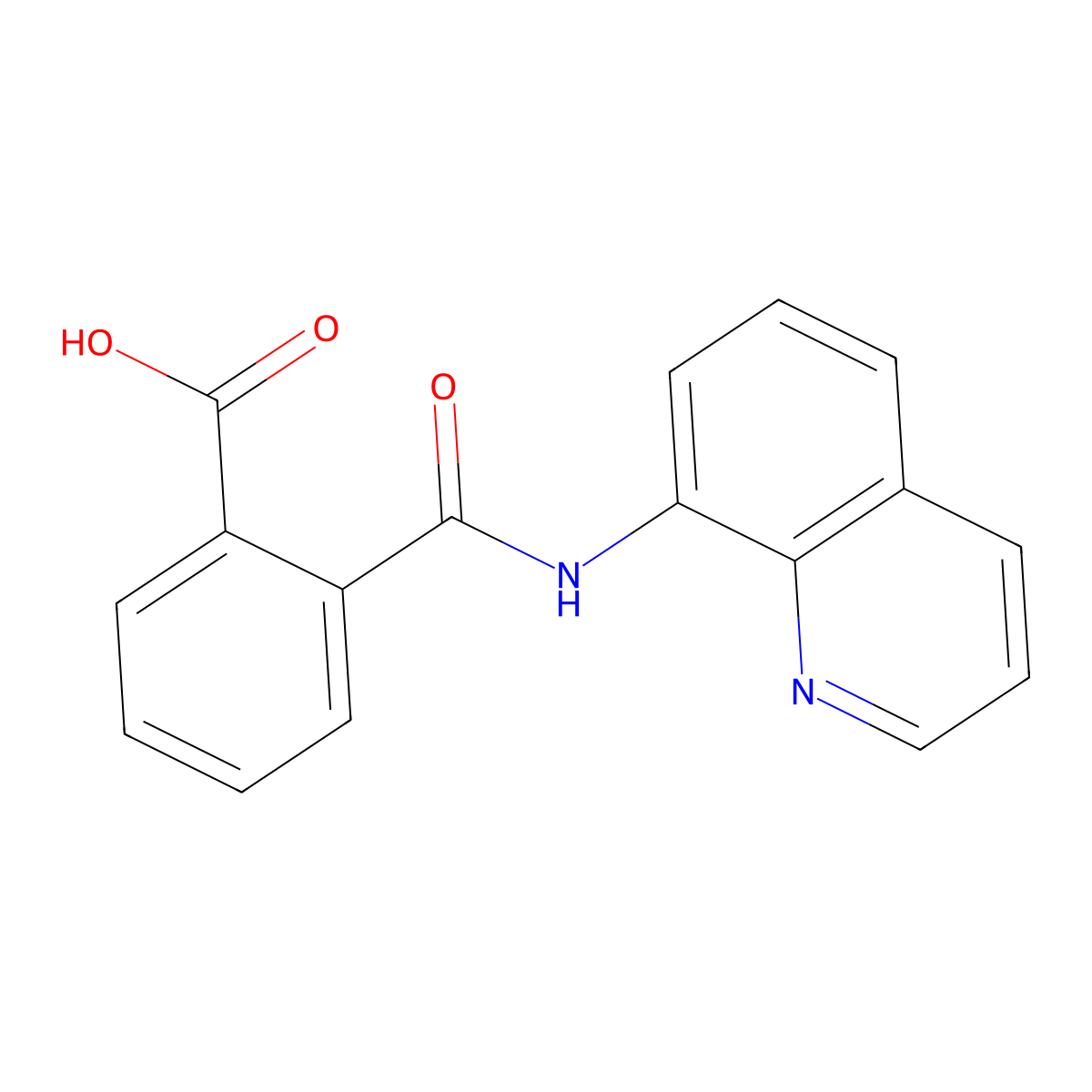 2-(Quinolin-8-ylcarbamoyl)benzoic acid molecular structure, CAS 17332-36-4