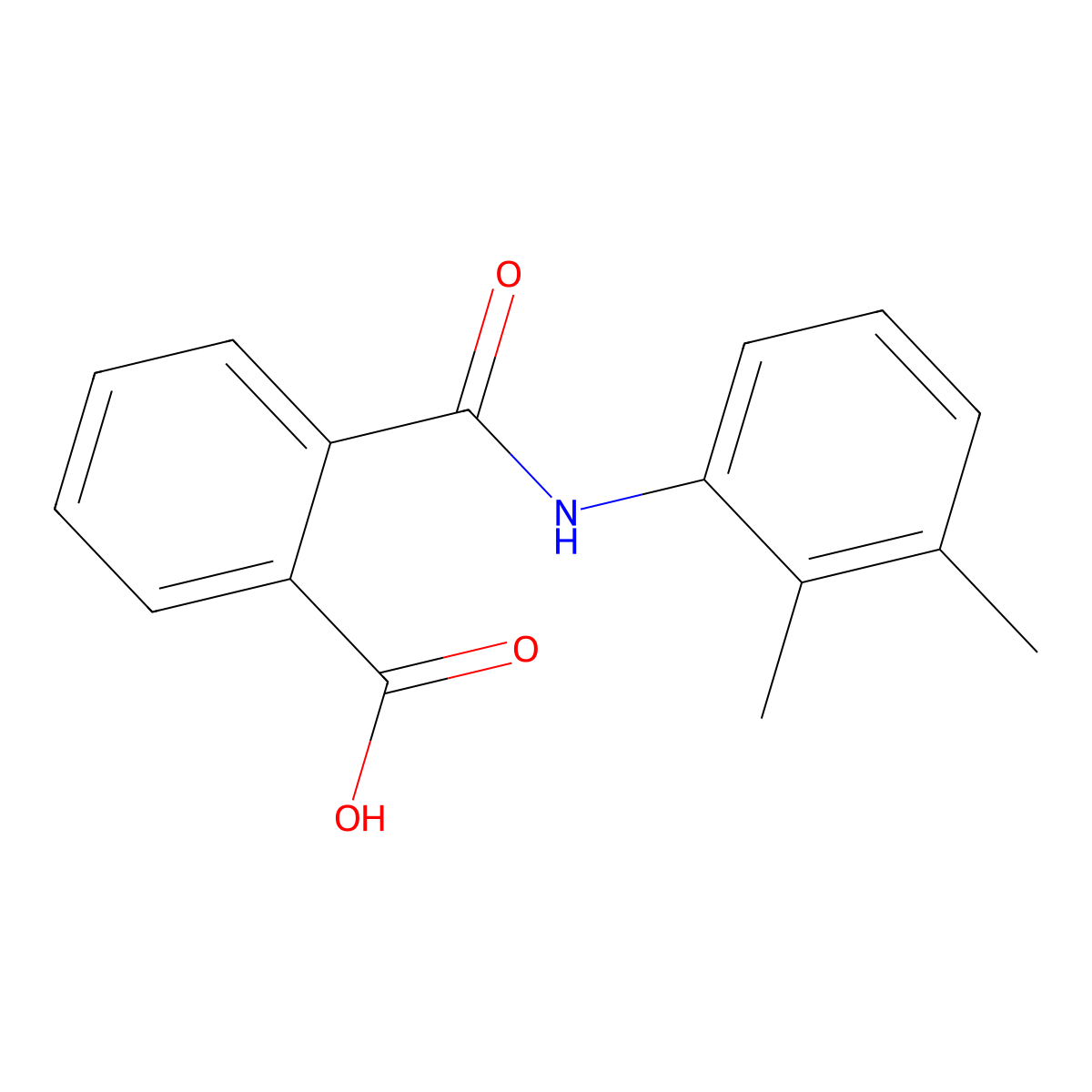 2-(((2,3-Dimethylphenyl)amino)carbonyl)benzoic acid molecular structure, CAS 17332-43-3