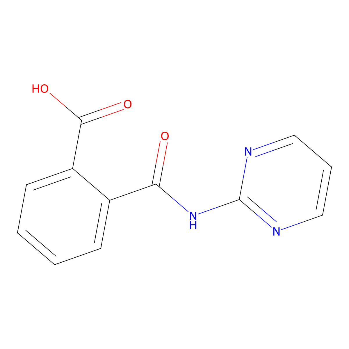 N-pyrimidinobenzamide-2-carboxylic acid molecular structure, CAS 17332-60-4