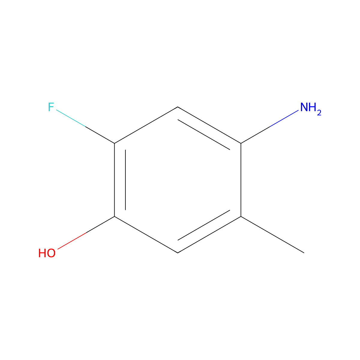 4-Amino-2-fluoro-5-methylphenol molecular structure, CAS 173322-84-4