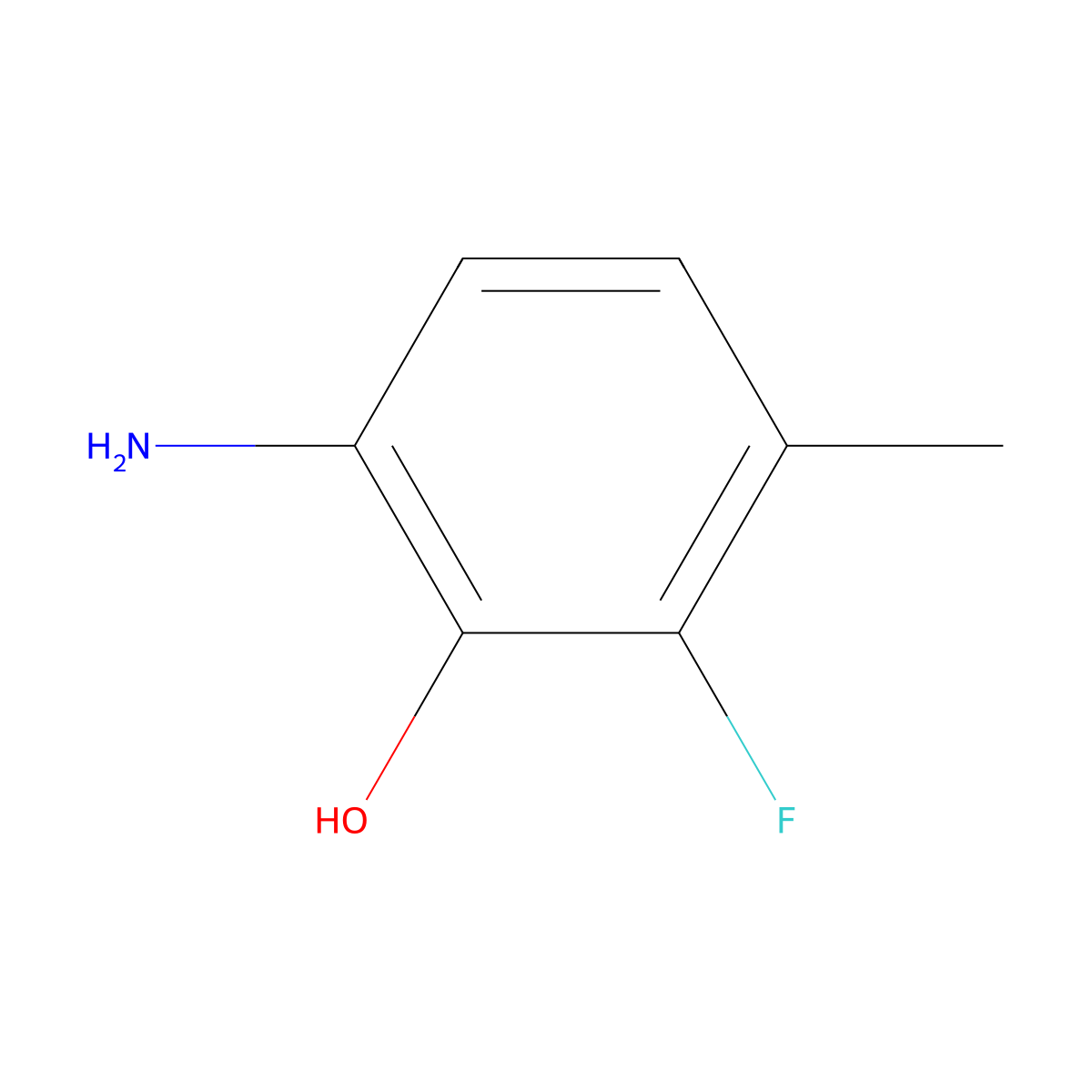 6-Amino-2-fluoro-3-methylphenol molecular structure, CAS 173322-86-6