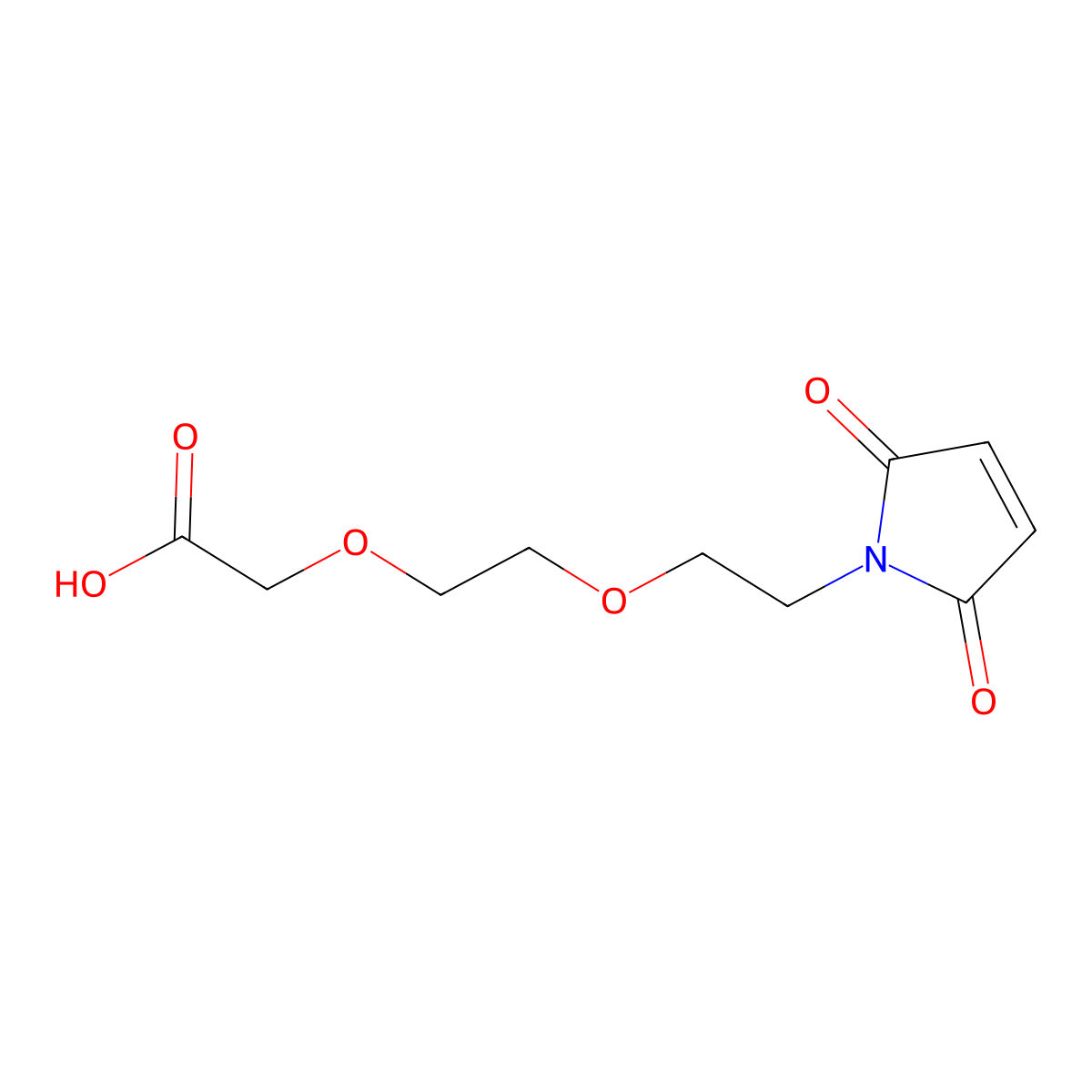 {2-[2-(2,5-dioxo-2,5-dihydro-1H-pyrrol-1-yl)ethoxy]ethoxy}acetic acid molecular structure, CAS 173323-23-4
