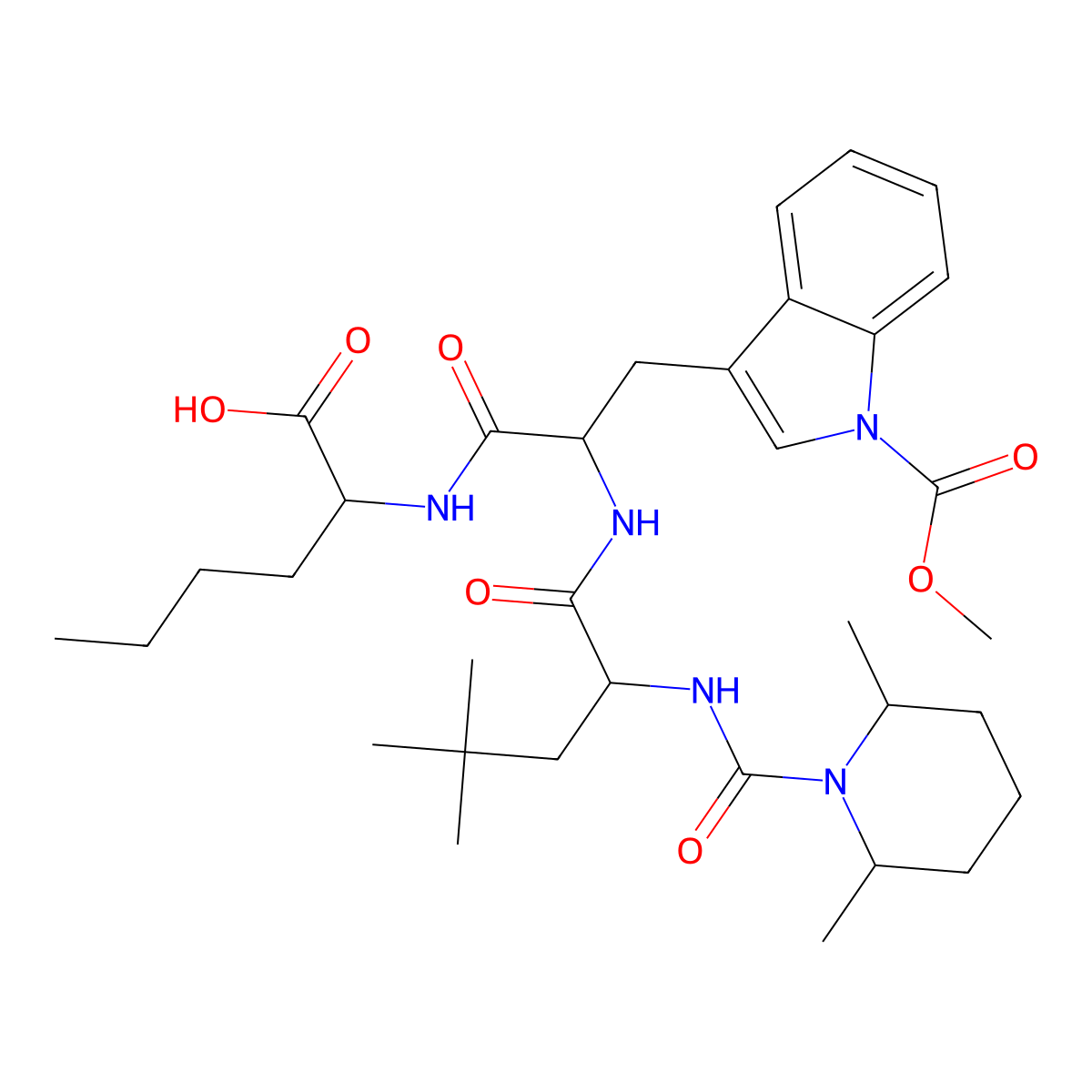 BQ-788 free acid molecular structure, CAS 173326-37-9