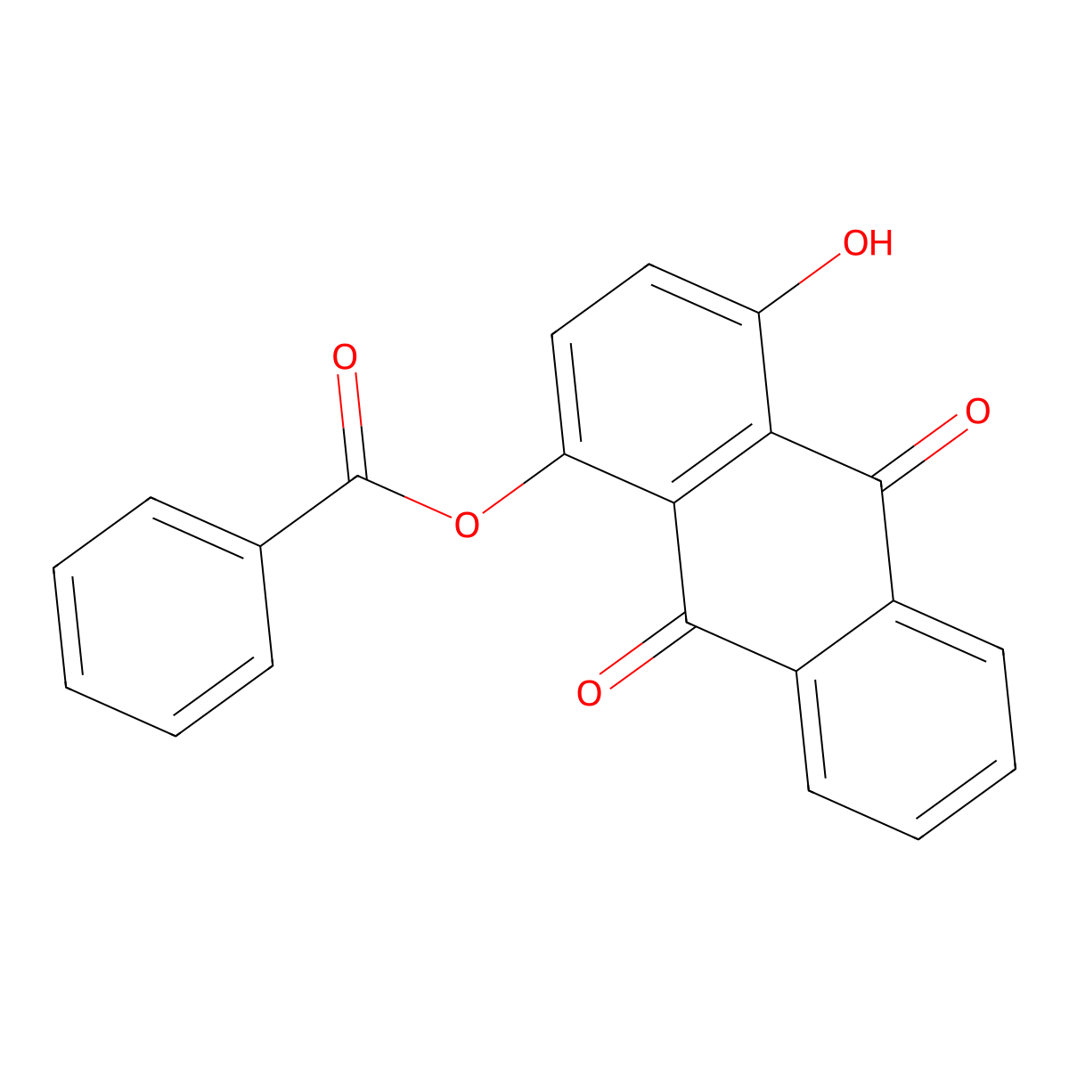 4-Hydroxy-9,10-dioxo-9,10-dihydroanthracen-1-YL benzoate molecular structure, CAS 17333-48-1