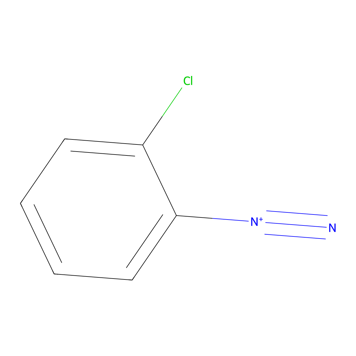 Benzenediazonium, 2-chloro- molecular structure, CAS 17333-83-4
