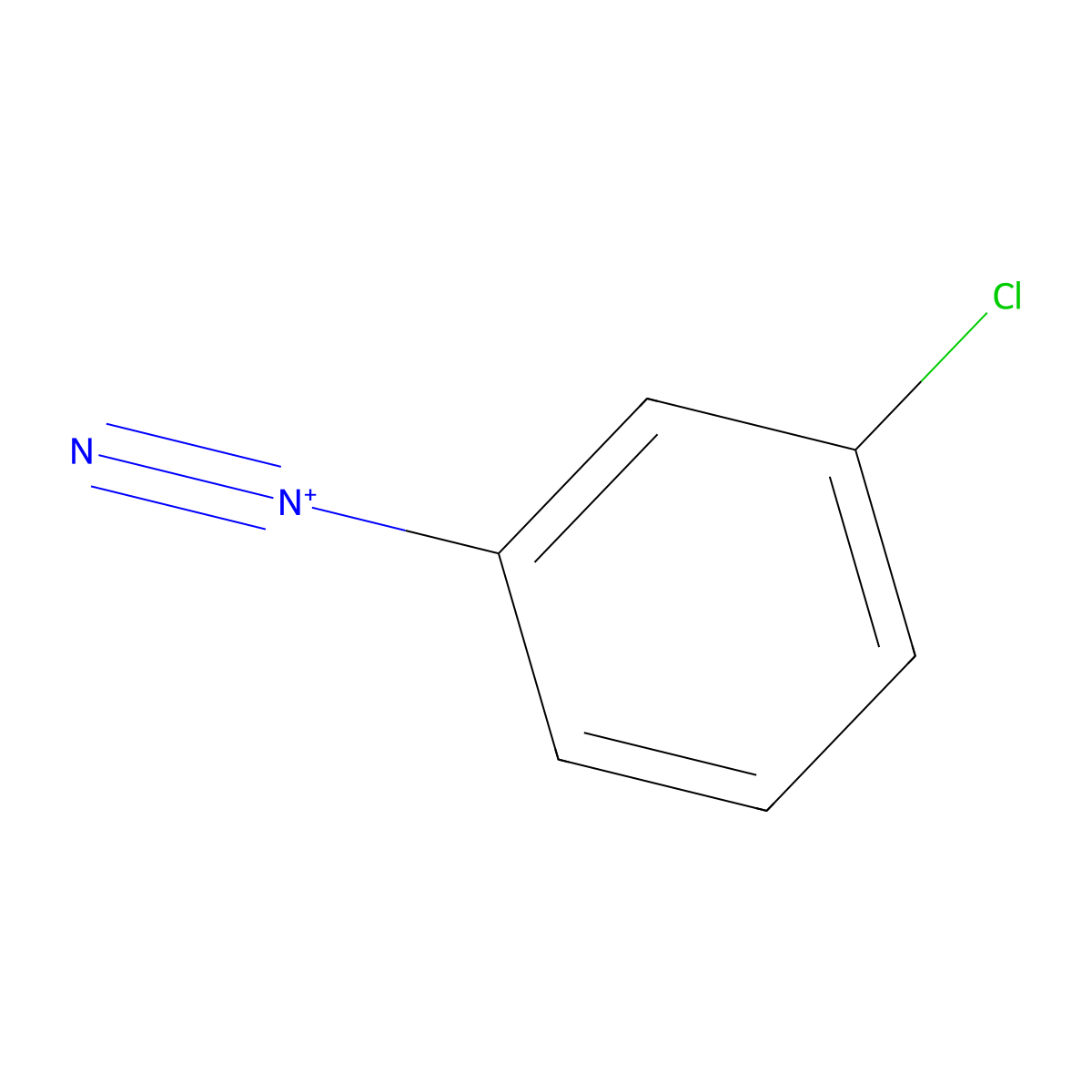 Benzenediazonium, 3-chloro- molecular structure, CAS 17333-84-5