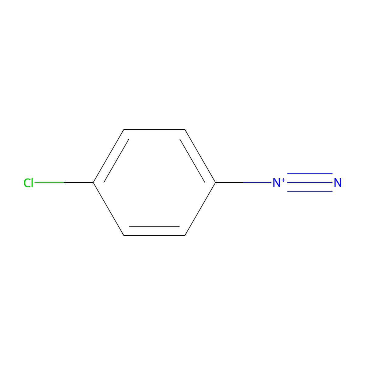 Benzenediazonium, 4-chloro- molecular structure, CAS 17333-85-6