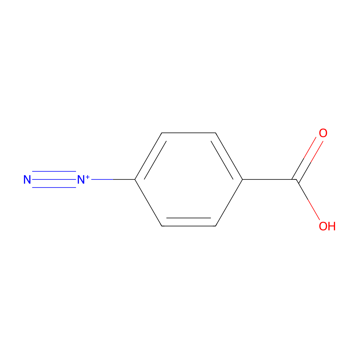 Benzenediazonium, 4-carboxy- molecular structure, CAS 17333-88-9