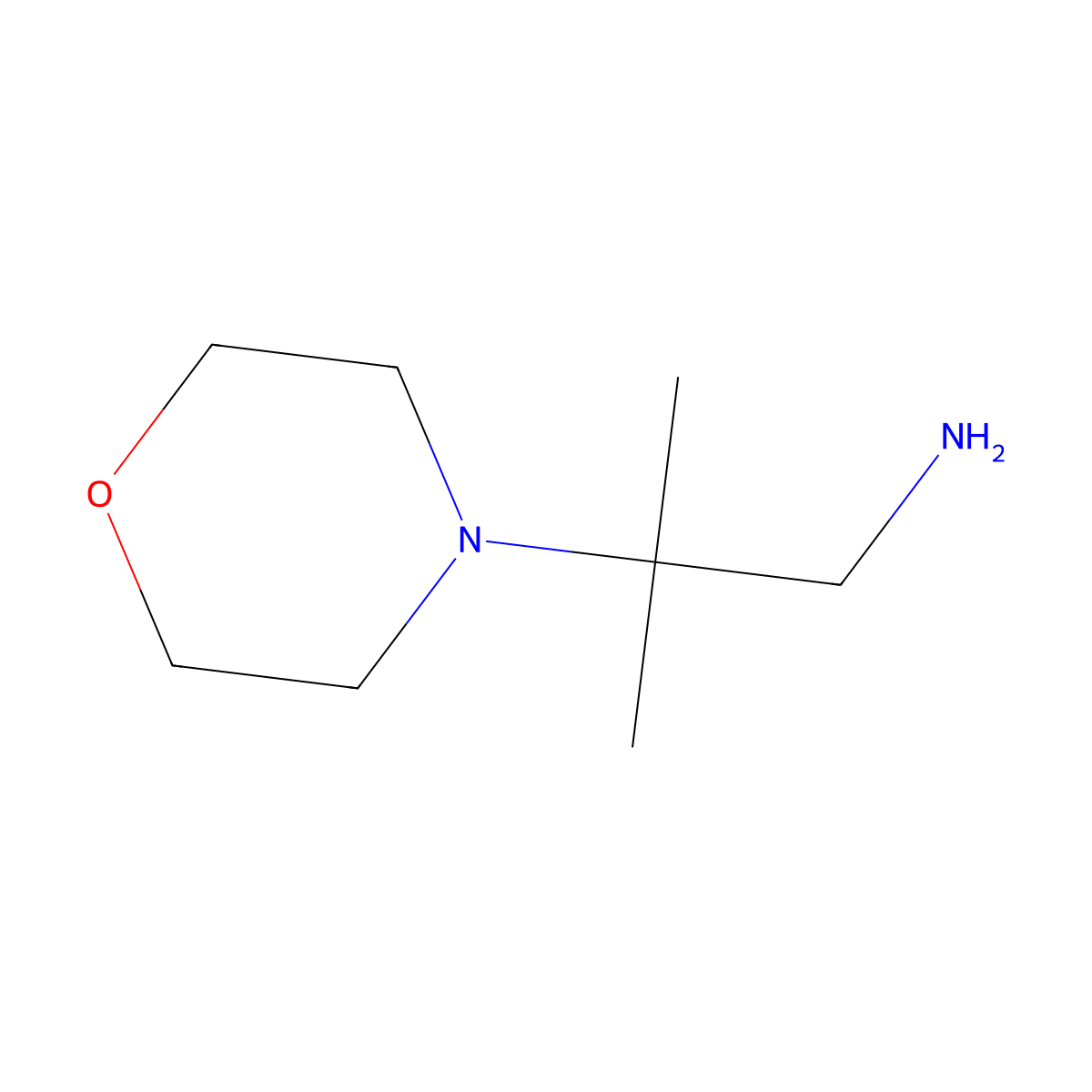 2-Methyl-2-(morpholin-4-yl)propan-1-amine molecular structure, CAS 173336-43-1