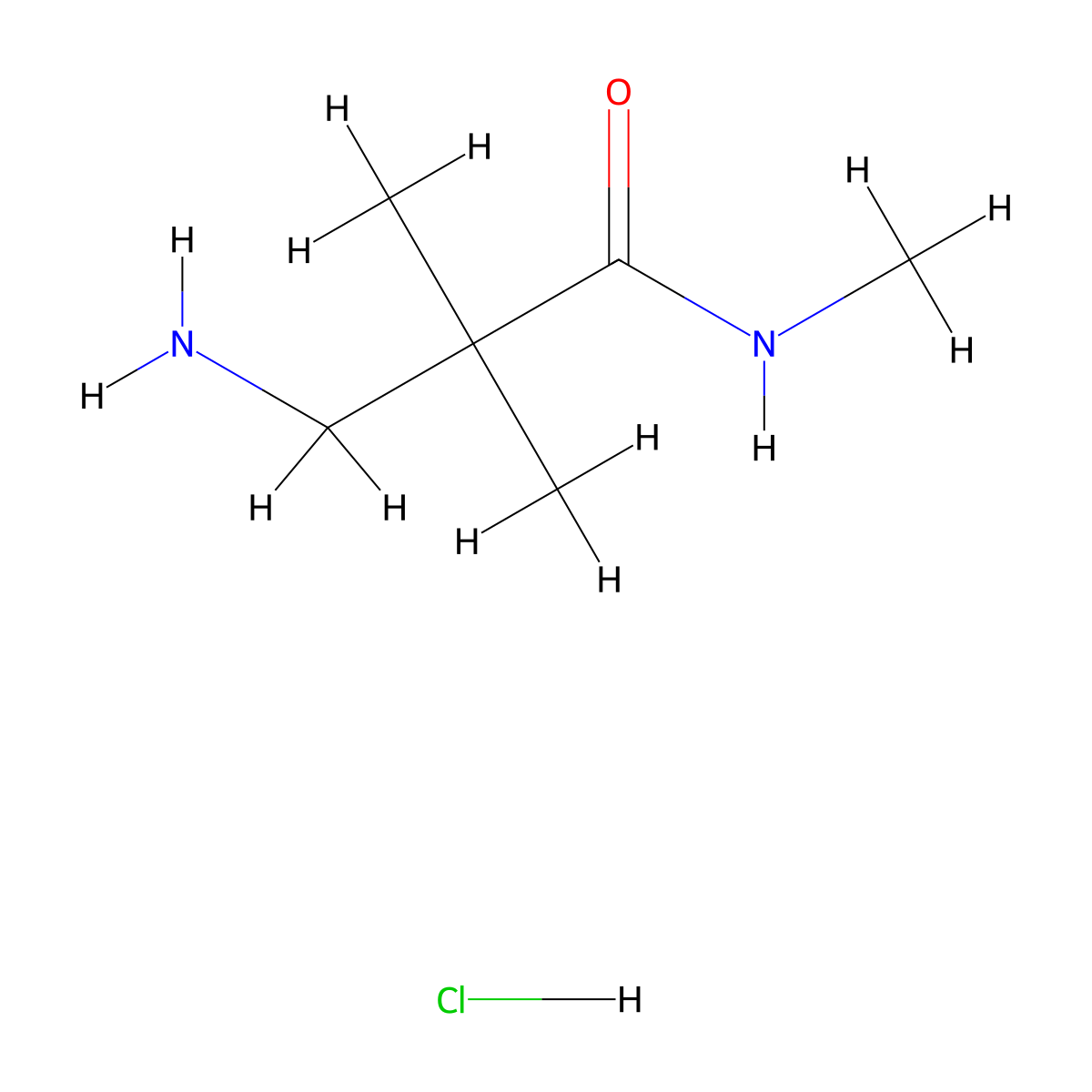 3-Amino-N,2,2-trimethyl-propanamide HCl molecular structure, CAS 173336-47-5