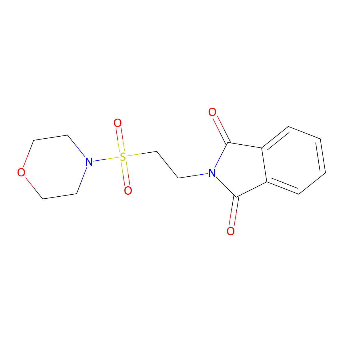 2-[2-(morpholine-4-sulfonyl)ethyl]-2,3-dihydro-1H-isoindole-1,3-dione molecular structure, CAS 173336-67-9