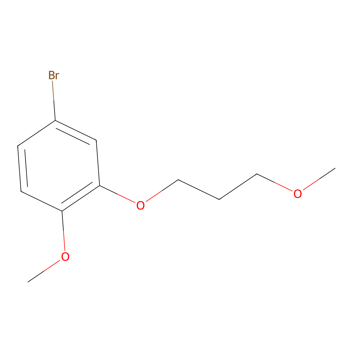 4-Bromo-1-methoxy-2-(3-methoxypropoxy)benzene molecular structure, CAS 173336-76-0