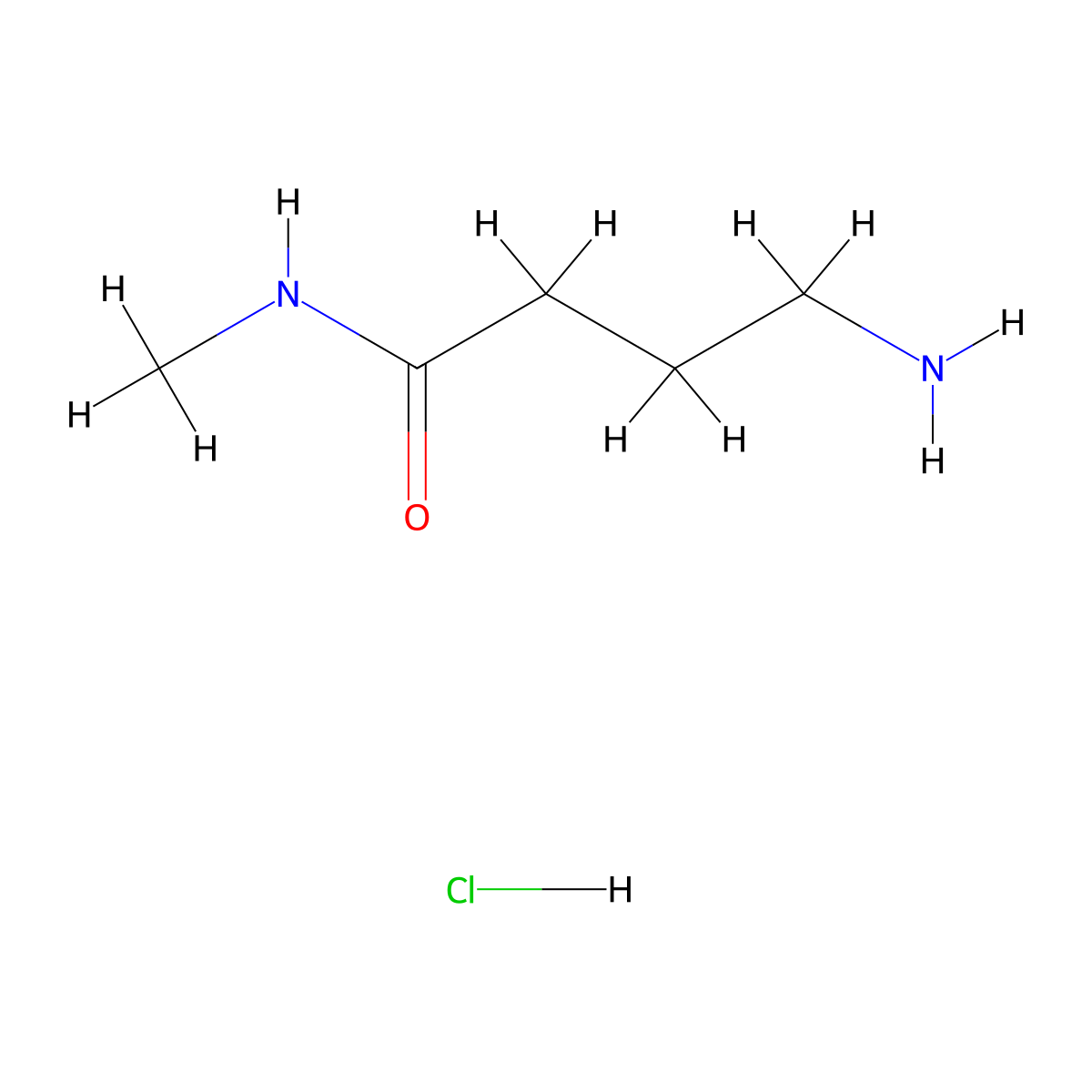 4-amino-N-methylbutanamide hydrochloride molecular structure, CAS 173336-88-4