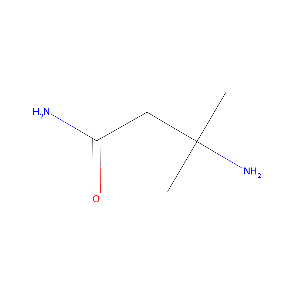 3-Amino-3-methylbutanamide molecular structure, CAS 173337-04-7