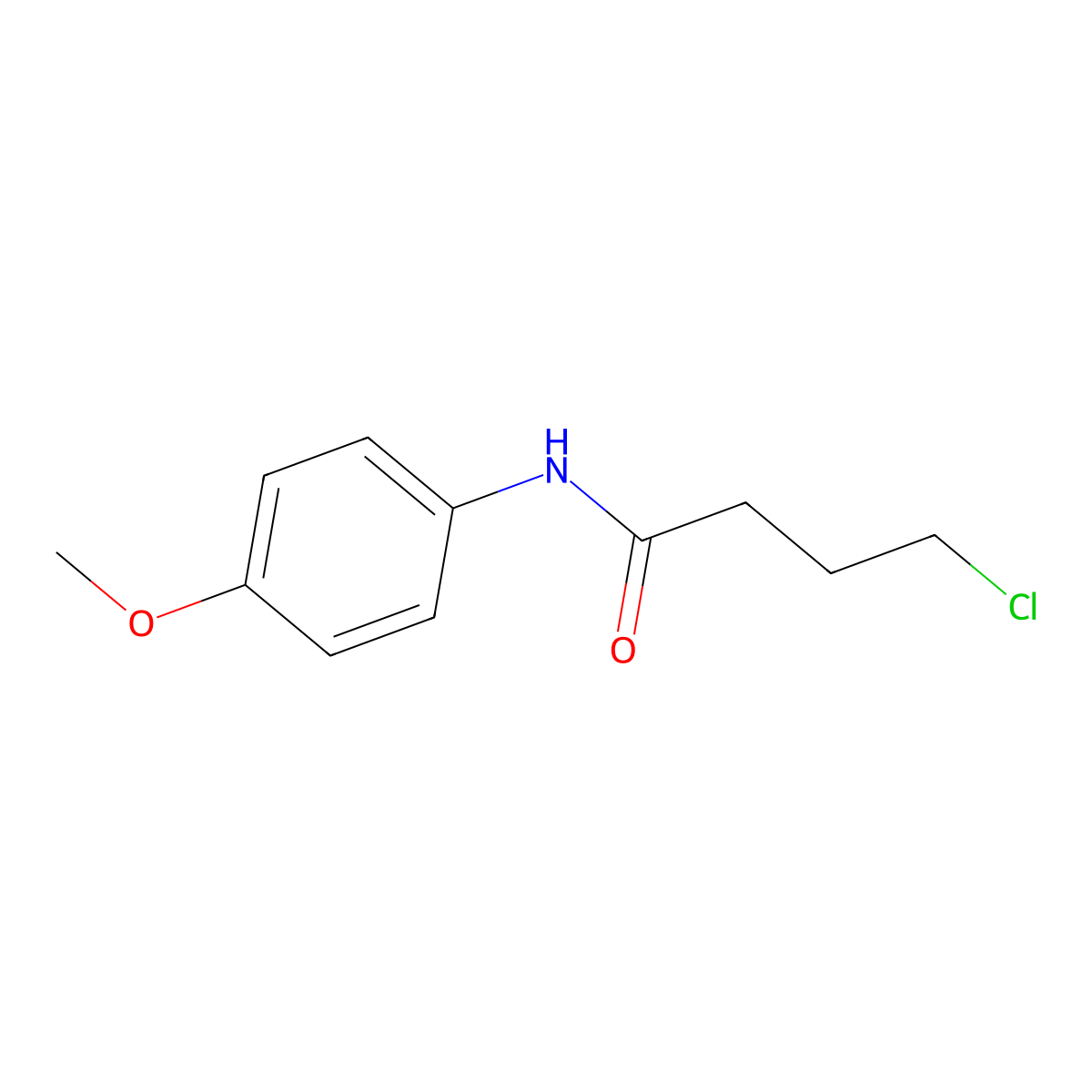 4-chloro-N-(4-methoxyphenyl)butanamide molecular structure, CAS 173345-91-0