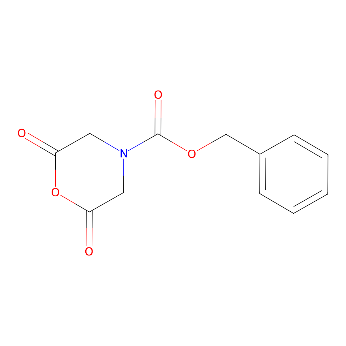 Benzyl 2,6-dioxomorpholine-4-carboxylate molecular structure, CAS 17335-90-9