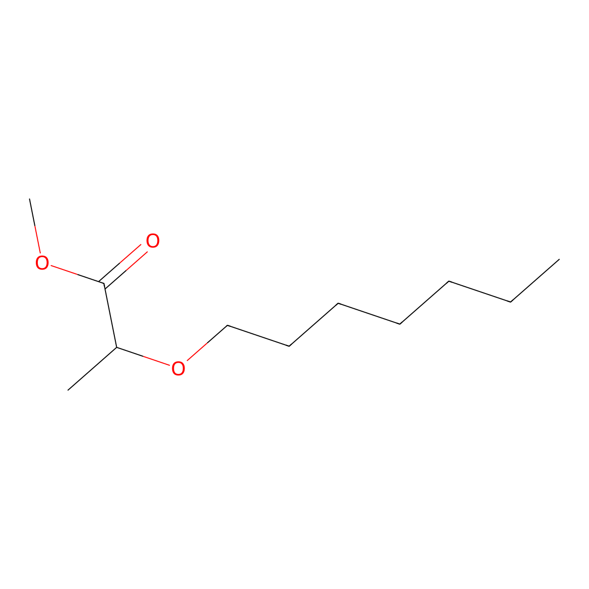 Methyl 2-(heptyloxy)propanoate molecular structure, CAS 173350-97-5